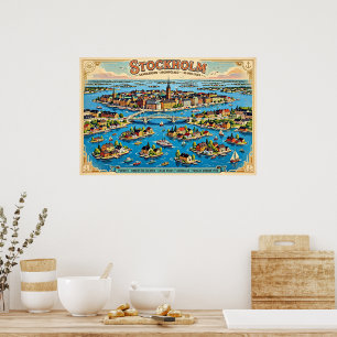 Stockholm Sweden Travel Poster
