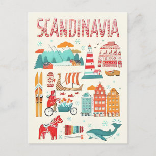 Stockholm Sweden vintage travel scandinavia  Postcard