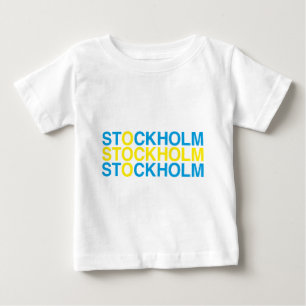 STOCKHOLM Swedish Flag Baby T-Shirt