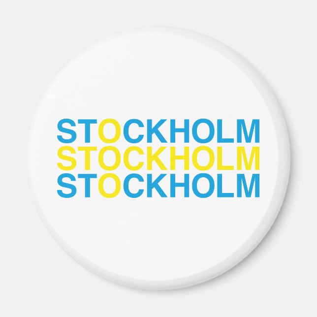 STOCKHOLM Swedish Flag Magnet (Front)