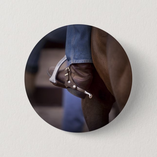 Stockhorse and Spurs 2 Inch Round Button (Front)