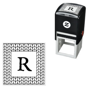 STOCKINETTE FRAME 1.5" Self-Inking Stamp + Initial