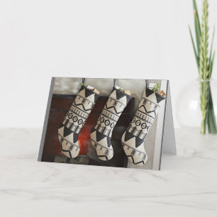 "STOCKING ARE HUNG & CHRISTMAS IS NEAR" CARD