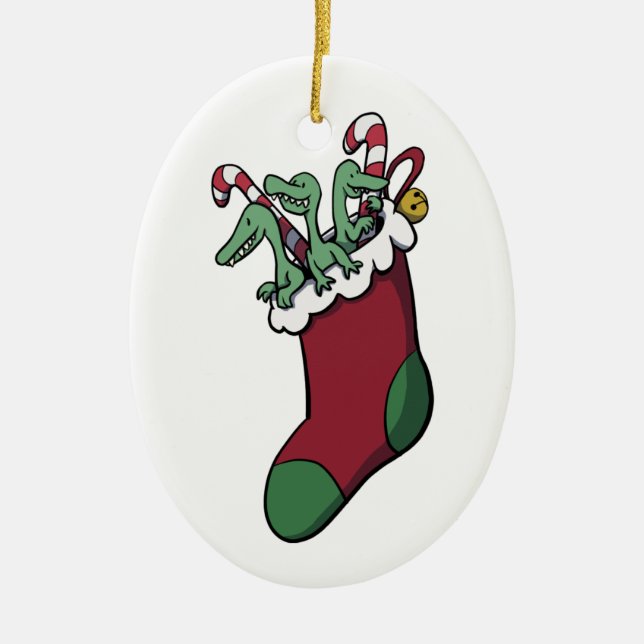 Stocking of Compys Ceramic Ornament (Front)