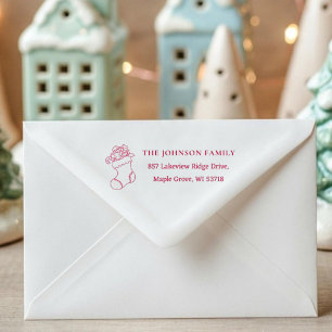 [Stocking Stamp] Custom Christmas Card Address Self-inking Stamp