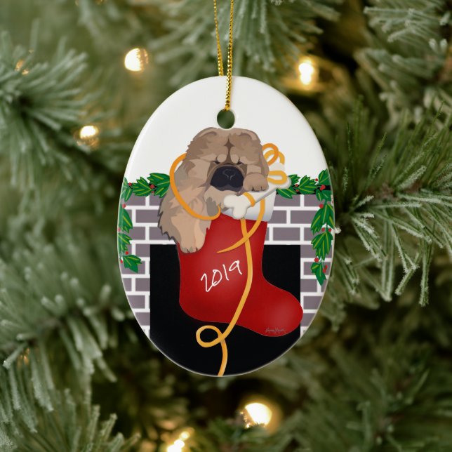 STOCKING STUFFER 2019 Chow chiot ornement (Arbre)