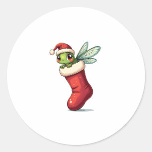 Stocking Stuffer Dragonfly Classic Round Sticker