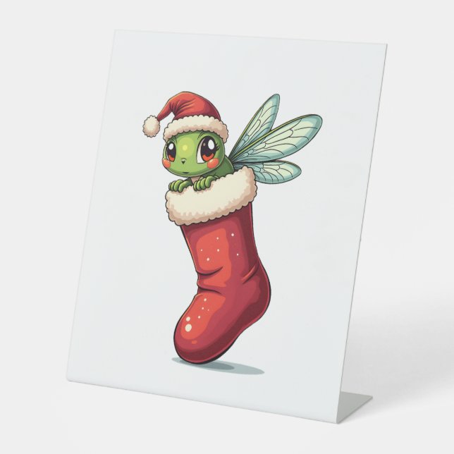 Stocking Stuffer Dragonfly Pedestal Sign (Front)