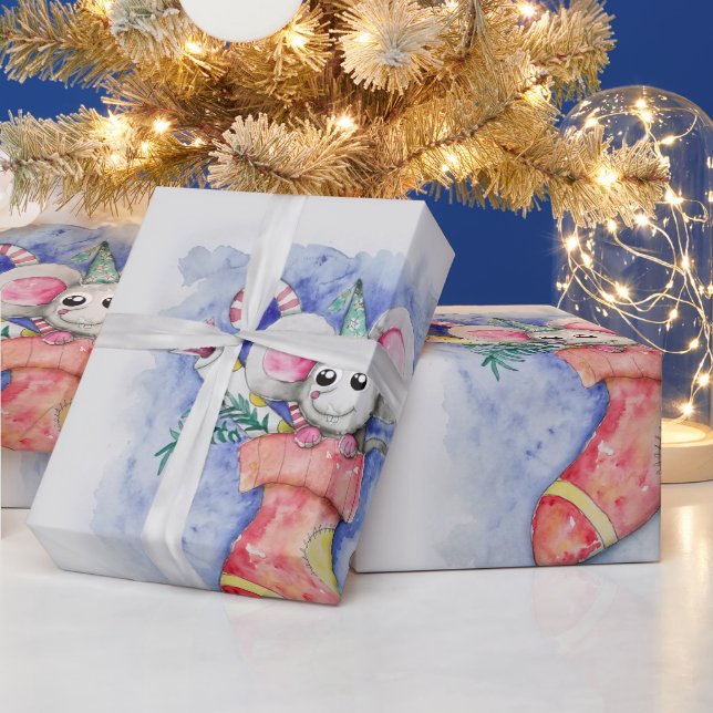 Stocking Stuffer Mouse Wrapping Paper (Holidays)