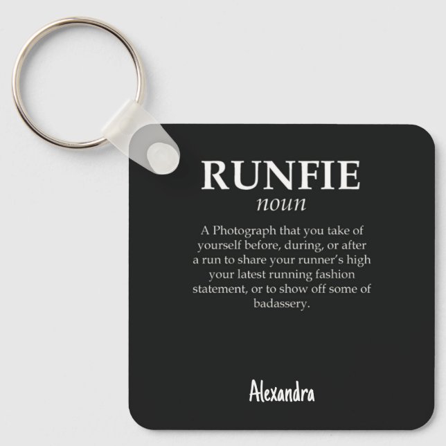 Stocking Stuffers For Runners Funny Running Gifts Keychain (Front)