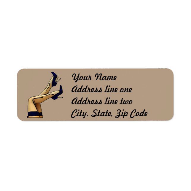 Stockings and Blue Stiletto Heels (Front)