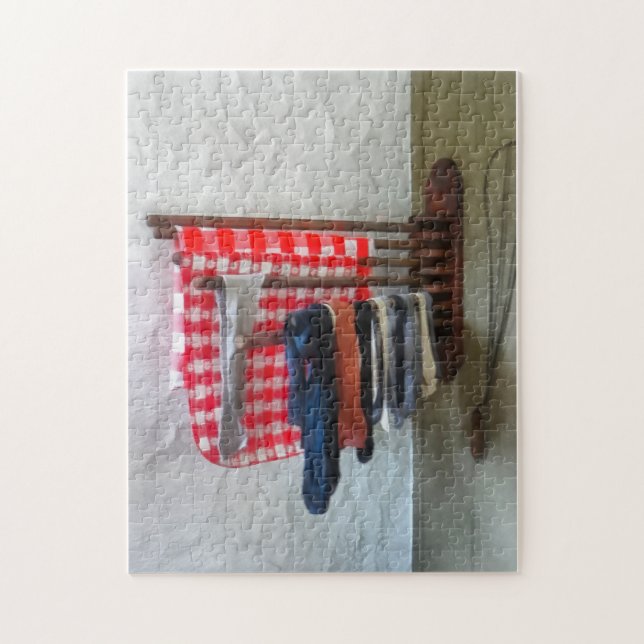 Stockings Hanging to Dry Jigsaw Puzzle (Vertical)