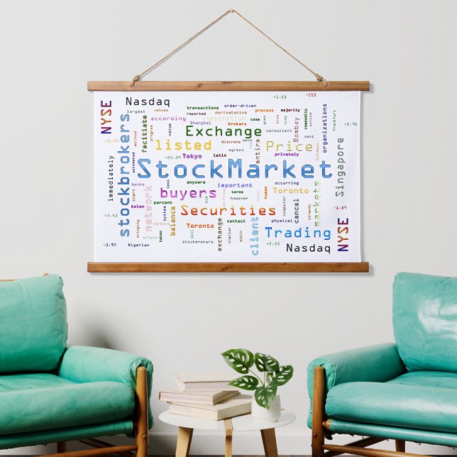 StockMarket Design  Hanging Tapestry (Living Room)