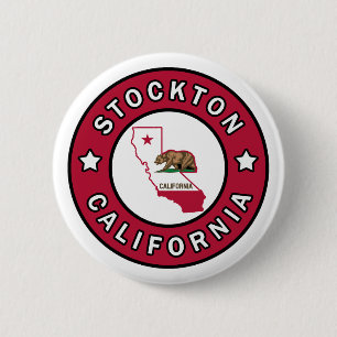 Stockton California 2 Inch Round Button