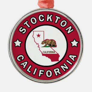 Stockton California Metal Ornament