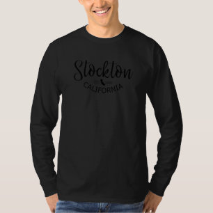 Stockton California State Map Stockton CA US City T-Shirt