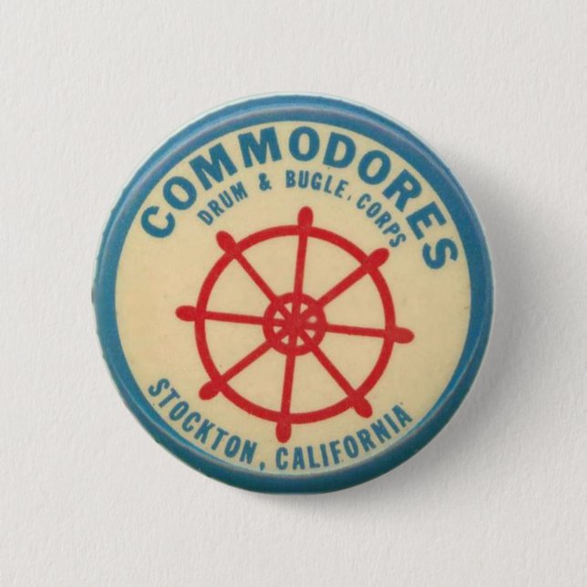 Stockton Commodores Drum and Bugle Corps Button (Front)