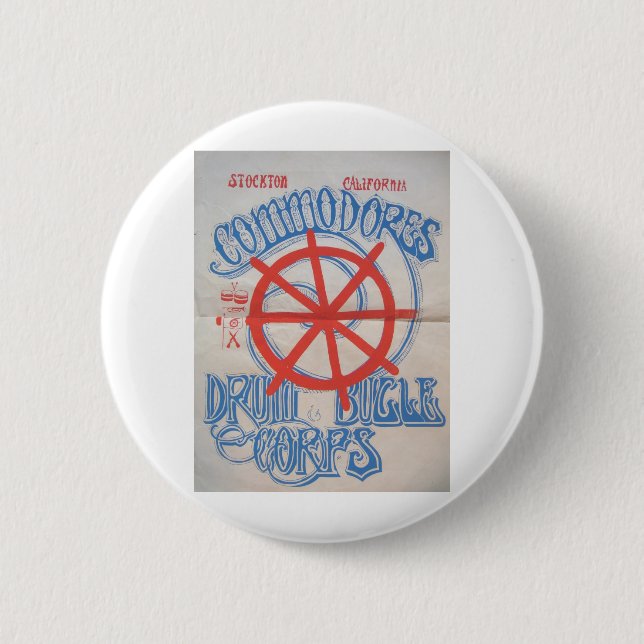 Stockton Commodores  Drum and Bugle Corps Poster 2 Inch Round Button (Front)