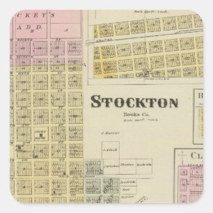 Stockton, Woodston, Rock Port, Clayton, Kansas Square Sticker