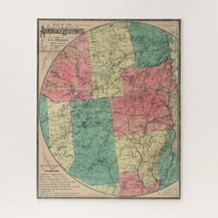 Stoddard's Map of the Adirondack Wilderness, 1883 Jigsaw Puzzle