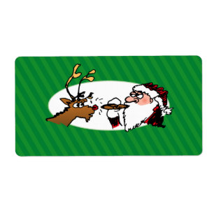 Stogie Fumer Père Noël Funny Green Stripe Noël
