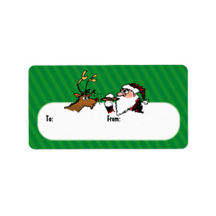 Stogie Santa and Reindeer Gift Labels