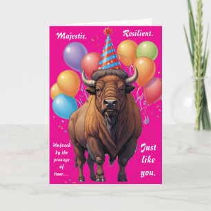Stoic Bison Birthday Wisdom Card