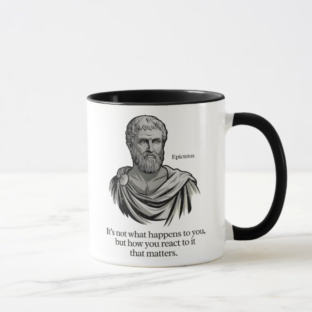 Stoic Epictetus It's Not What Happens To You  Mug (Right)