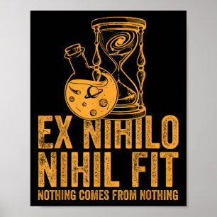 Stoic Gold With Translation Ex Nihilo Nihil Fit  Poster