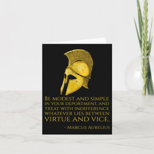 Stoic Greek Philosophy Quote - Marcus Aurelius - S Card (Front)
