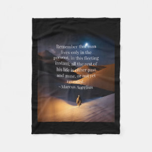 Stoic Meditations Quote  Fleece Blanket