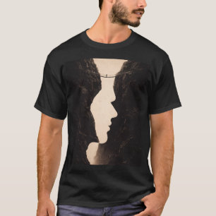 Stoic Optical Illusion Abstract Art, Cliffs, Land T-Shirt