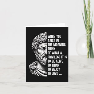 Stoic Philosopher Marcus Aurelius Shirt Motivation Card