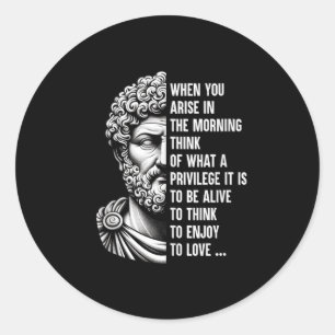 Stoic Philosopher Marcus Aurelius Shirt Motivation Classic Round Sticker