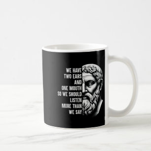 Stoic Philosopher Zeno Of Citium Quote Motivationa Coffee Mug