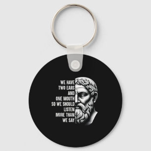 Stoic Philosopher Zeno Of Citium Quote Motivationa Keychain