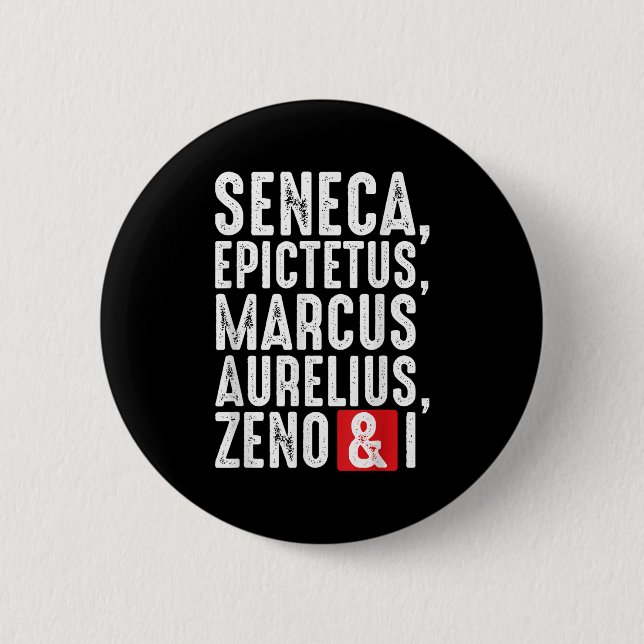 Stoic Philosophers Wisdom Quotes For Philosophy  2 Inch Round Button (Front)