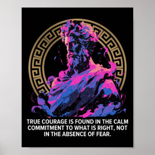 Stoic Philosophy Epic Inspirational Old Greek Stoi Poster
