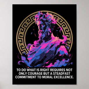 Stoic Philosophy Epic Old Greek Inspirational Stoi Poster