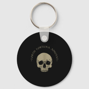 Stoic Philosophy Fortis Fortuna Adiuvat Skull Stoi Keychain