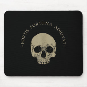 Stoic Philosophy Fortis Fortuna Adiuvat Skull Stoi Mouse Pad