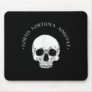 Stoic Philosophy Fortis Fortuna Adiuvat Skull Stoi Mouse Pad