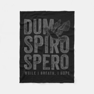 Stoic Philosophy Grey Translation Stoicism Dum Spi Fleece Blanket
