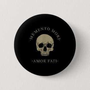 Stoic Philosophy Memento Mori Amor Fati Skull Stoi 2 Inch Round Button