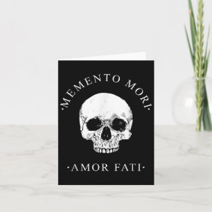 Stoic Philosophy Memento Mori Amor Fati Skull Stoi Card