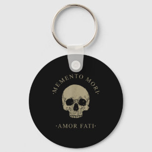Stoic Philosophy Memento Mori Amor Fati Skull Stoi Keychain