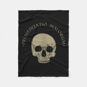 Stoic Philosophy Premeditatio Malorum Skull Stoici Fleece Blanket