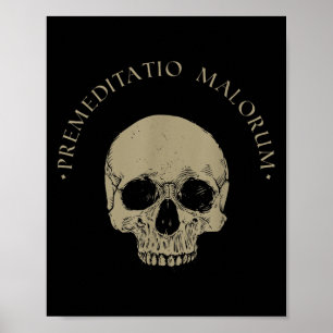 Stoic Philosophy Premeditatio Malorum Skull Stoici Poster