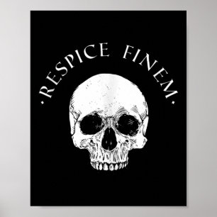 Stoic Philosophy Respice Finem Skull Stoicism Quot Poster