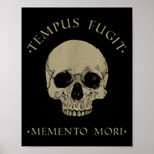 Stoic Philosophy Tempus Fugit Memento Mori Skull S Poster